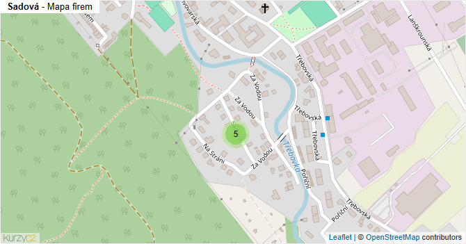 Sadová - mapa firem