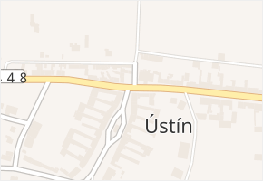 Ústín v obci Ústín - mapa části obce