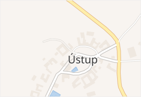 Ústup v obci Ústup - mapa části obce