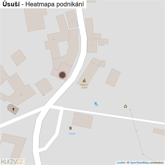 Mapa Úsuší - Firmy v obci.