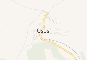 Úsuší v obci Úsuší - mapa části obce
