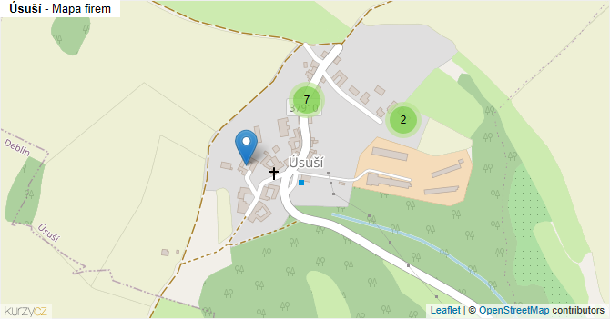 Úsuší - mapa firem
