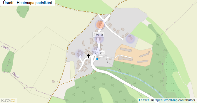 Úsuší - mapa podnikání