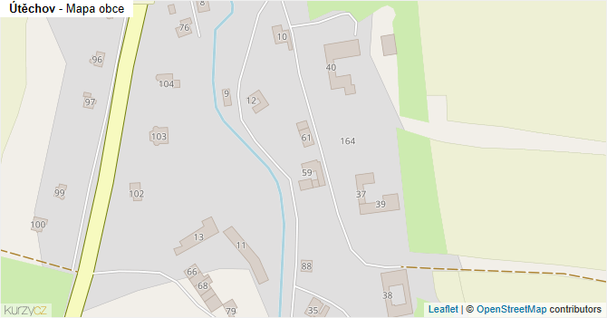 Útěchov - mapa obce