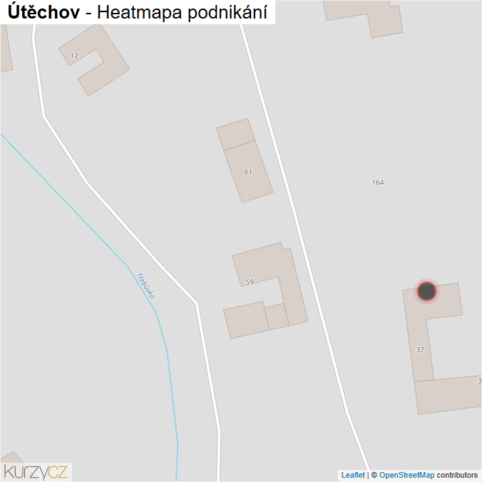 Mapa Útěchov - Firmy v obci.