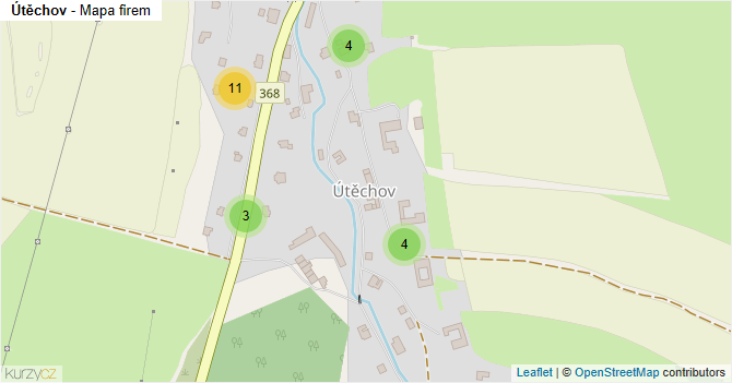 Útěchov - mapa firem