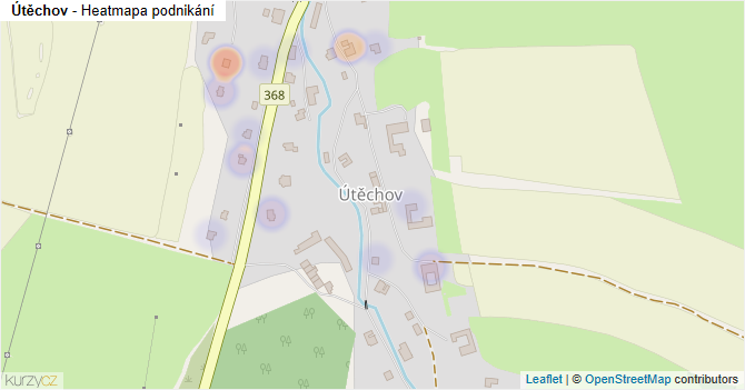 Útěchov - mapa podnikání