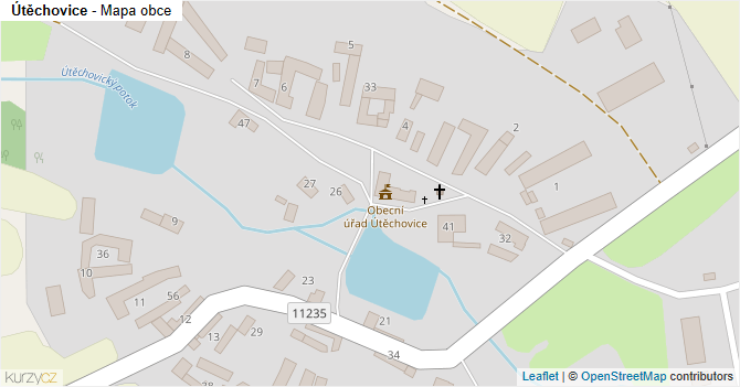Útěchovice - mapa obce