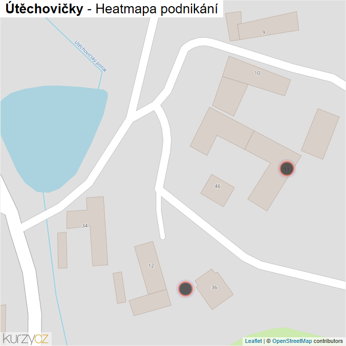 Mapa Útěchovičky - Firmy v obci.
