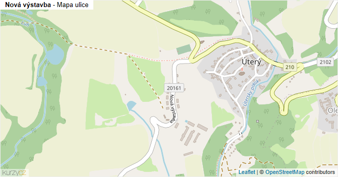 Nová výstavba - mapa ulice