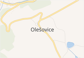 Olešovice v obci Úterý - mapa části obce
