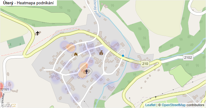 Úterý - mapa podnikání