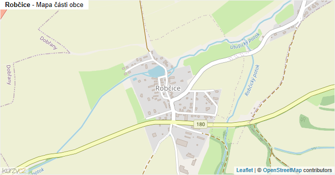 Robčice - mapa části obce