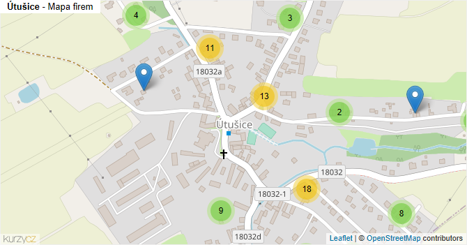 Útušice - mapa firem