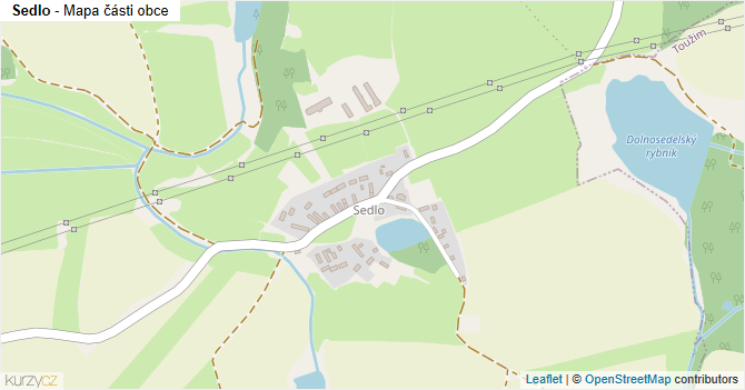 Sedlo - mapa části obce