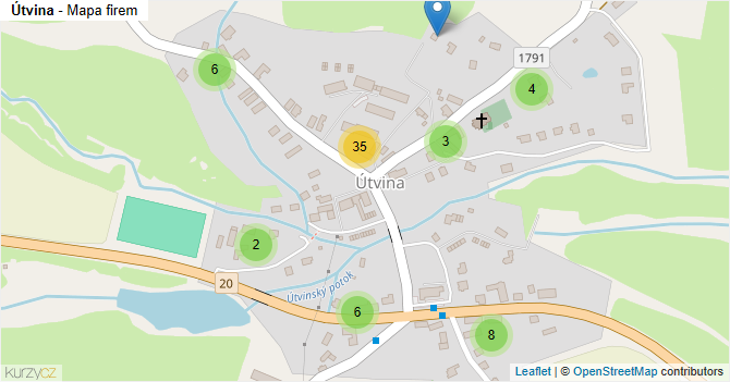 Útvina - mapa firem