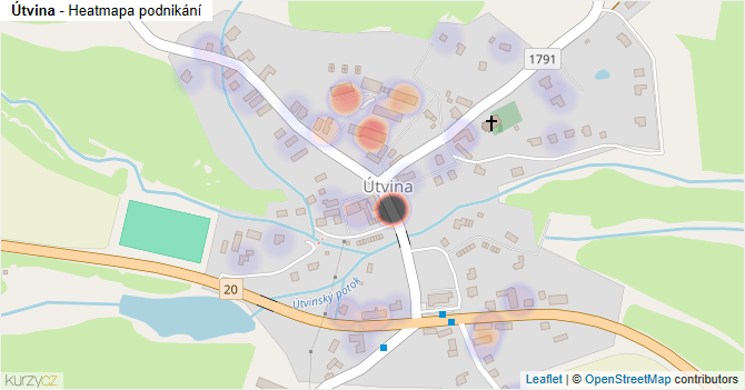 Útvina - mapa podnikání