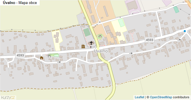 Úvalno - mapa obce