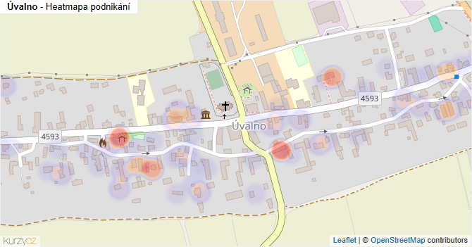 Úvalno - mapa podnikání