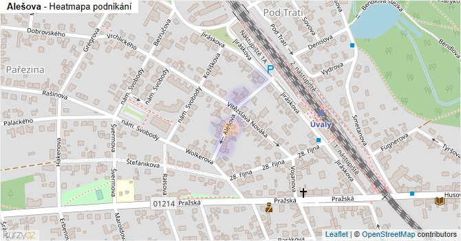 Alešova - mapa podnikání