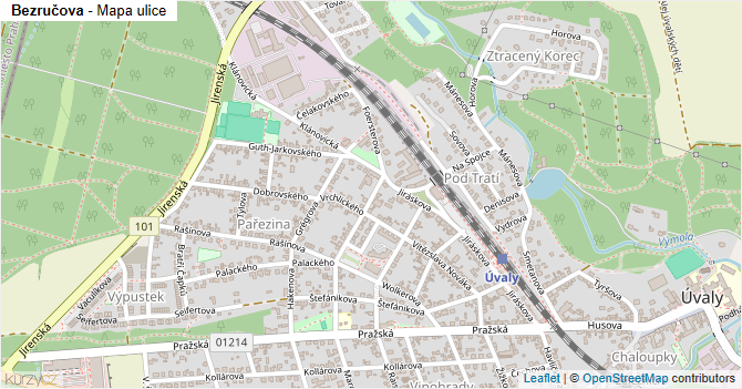 Bezručova - mapa ulice