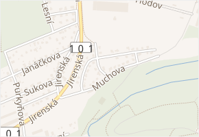 Brožíkova v obci Úvaly - mapa ulice