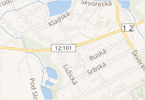 Bulharská v obci Úvaly - mapa ulice