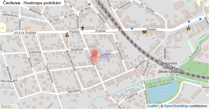 Čechova - mapa podnikání