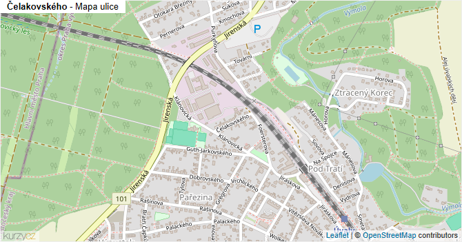 Čelakovského - mapa ulice