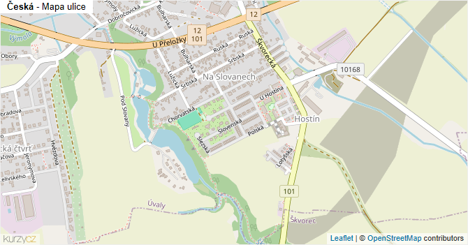Česká - mapa ulice
