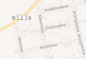 Chelčického v obci Úvaly - mapa ulice