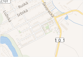 Dalmatská v obci Úvaly - mapa ulice