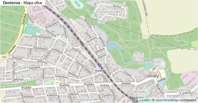 Denisova - mapa ulice