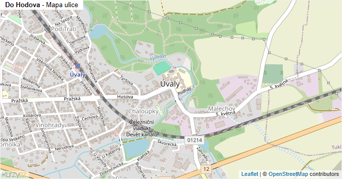 Do Hodova - mapa ulice