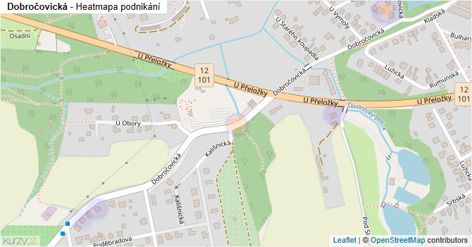 Dobročovická - mapa podnikání