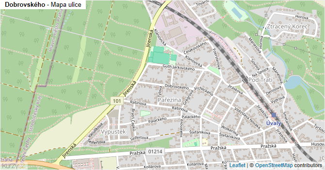Dobrovského - mapa ulice