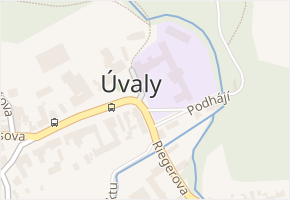 Doktora Strusky v obci Úvaly - mapa ulice