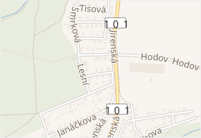Ebenová v obci Úvaly - mapa ulice