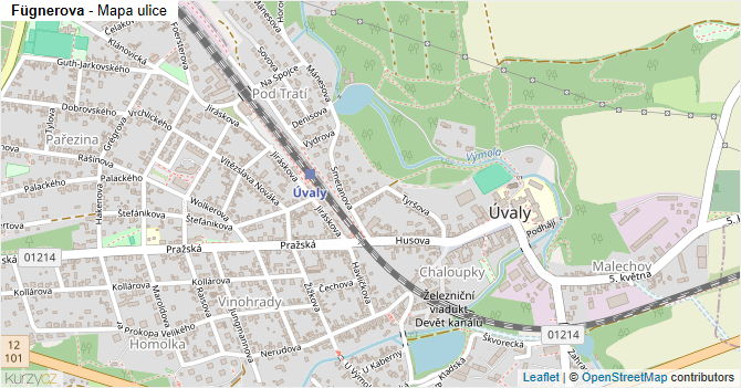 Fügnerova - mapa ulice