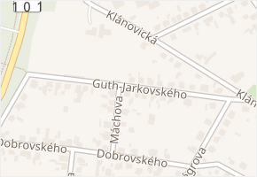 Guth-Jarkovského v obci Úvaly - mapa ulice