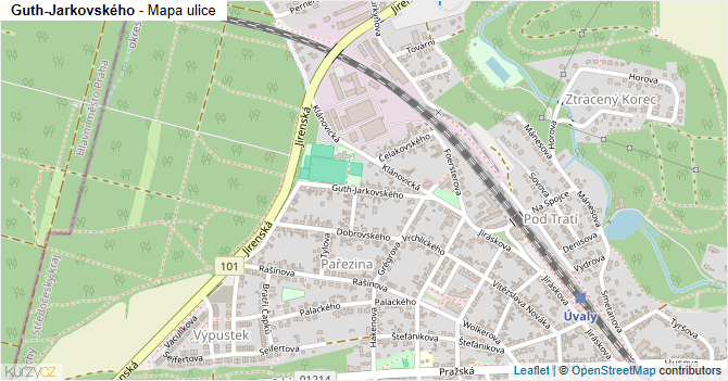 Guth-Jarkovského - mapa ulice