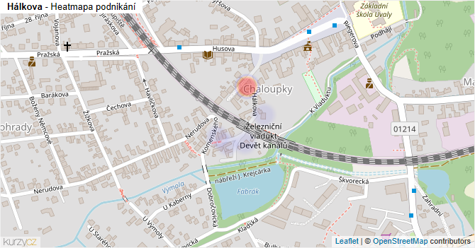 Hálkova - mapa podnikání