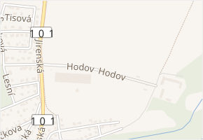 Hodov v obci Úvaly - mapa ulice