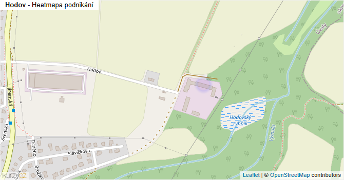 Hodov - mapa podnikání