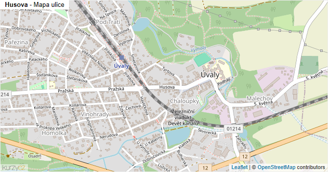 Husova - mapa ulice