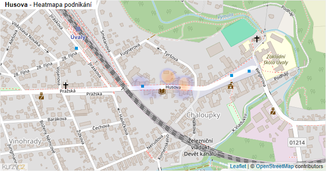 Husova - mapa podnikání