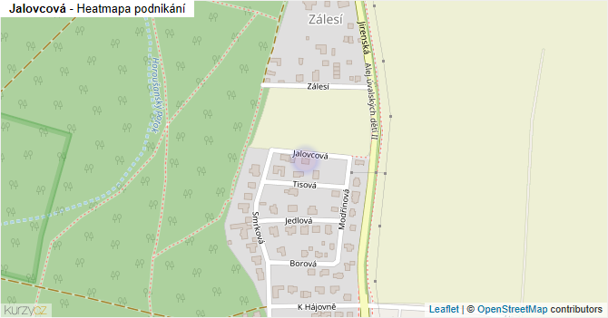 Jalovcová - mapa podnikání