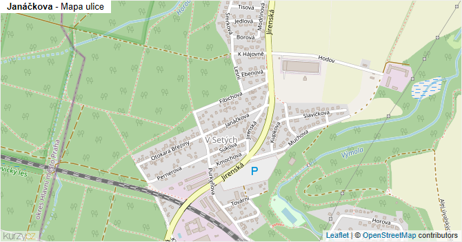 Janáčkova - mapa ulice
