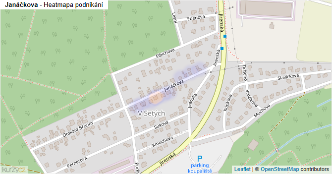 Janáčkova - mapa podnikání