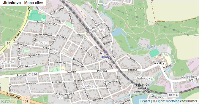 Jiráskova - mapa ulice